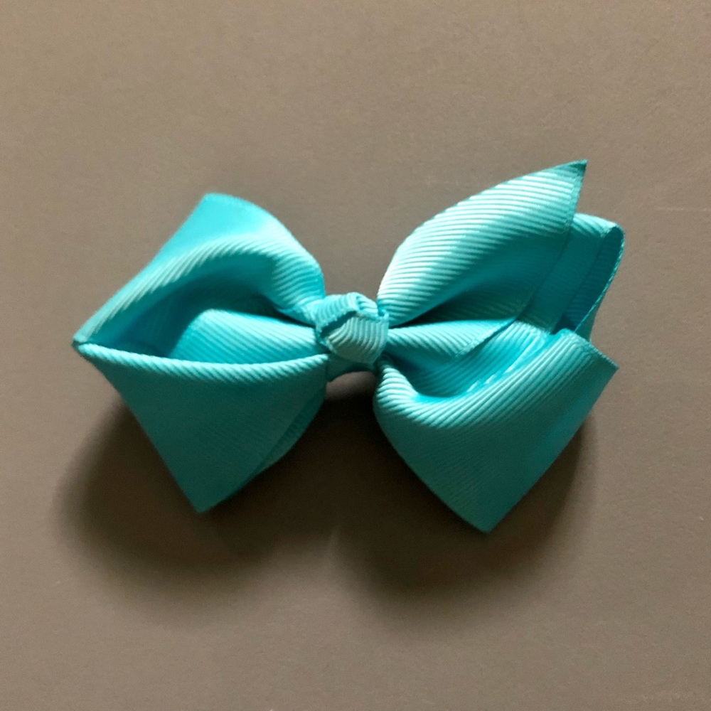 Light Blue Hair Bow Clip Barrette